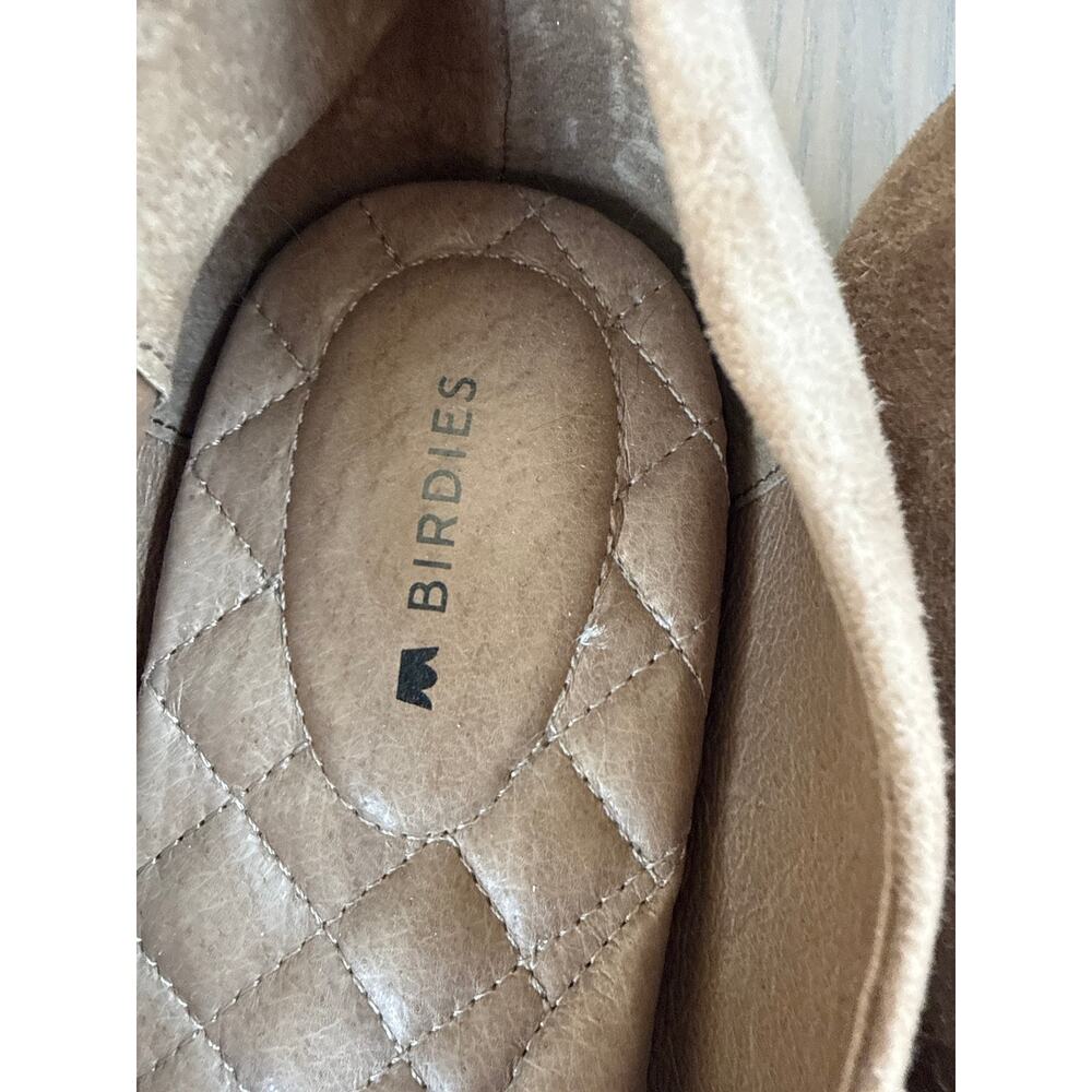 Birdies Suede Loafer in Mushroom Brown and Gold Size 9 - Picture 3 of 8
